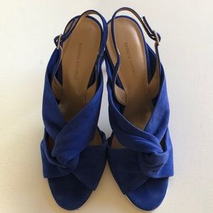 Banana Republic blue suede Jessa heels